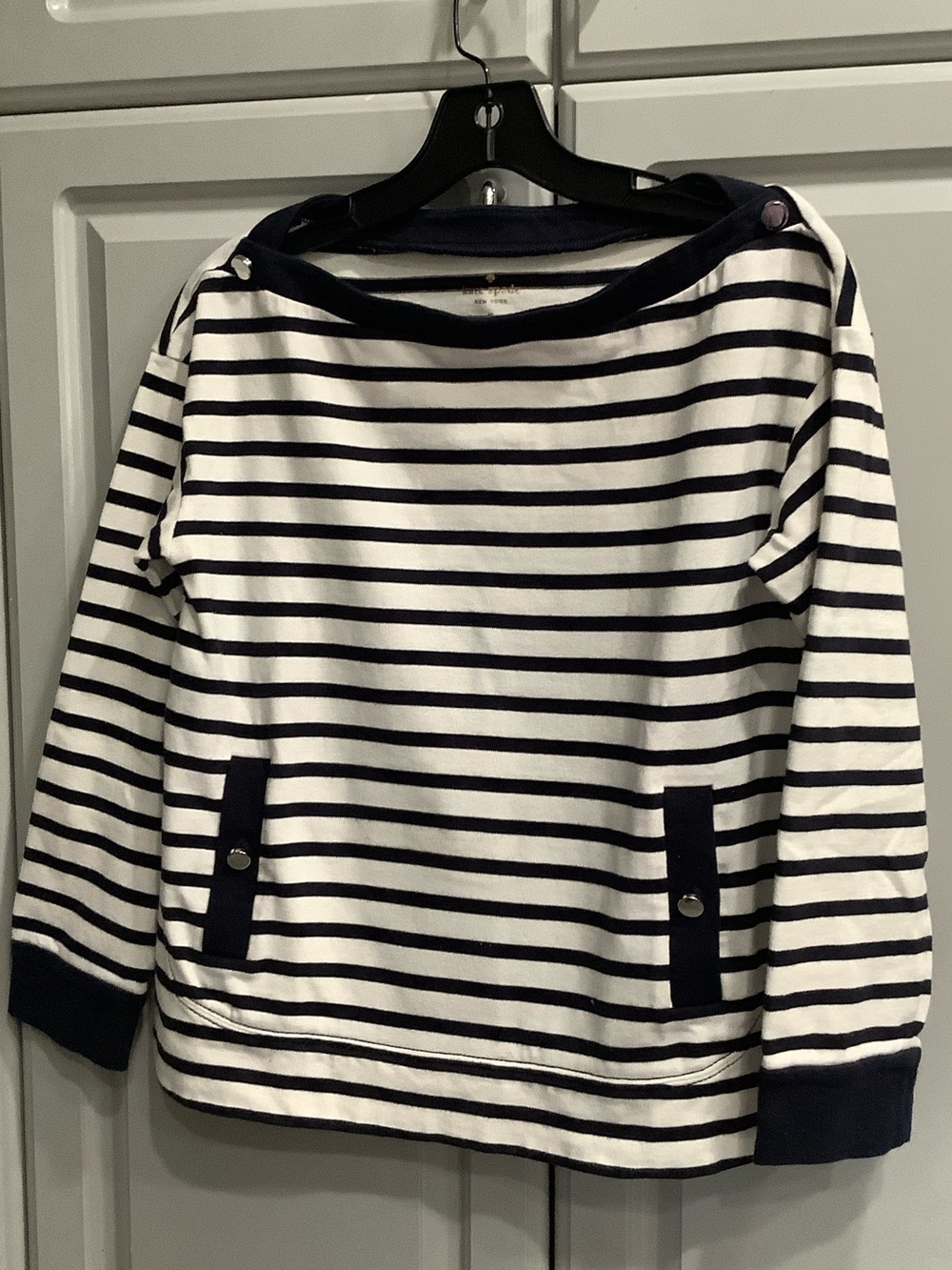 Kate Spade Navy & White Nautical Striped Long-Sleeve Top